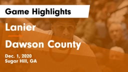 Lanier  vs Dawson County  Game Highlights - Dec. 1, 2020
