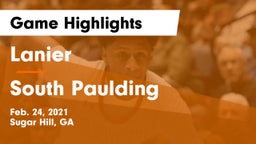Lanier  vs South Paulding  Game Highlights - Feb. 24, 2021