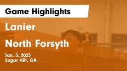 Lanier  vs North Forsyth  Game Highlights - Jan. 3, 2023