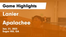 Lanier  vs Apalachee  Game Highlights - Jan. 21, 2023