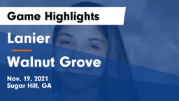 Lanier  vs Walnut Grove  Game Highlights - Nov. 19, 2021