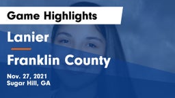 Lanier  vs Franklin County  Game Highlights - Nov. 27, 2021