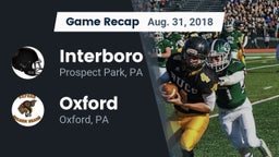 Recap: Interboro  vs. Oxford  2018
