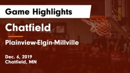 Chatfield  vs Plainview-Elgin-Millville  Game Highlights - Dec. 6, 2019