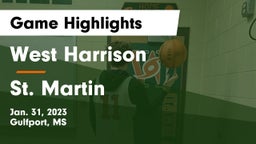 West Harrison  vs St. Martin  Game Highlights - Jan. 31, 2023
