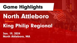North Attleboro  vs King Philip Regional  Game Highlights - Jan. 19, 2024
