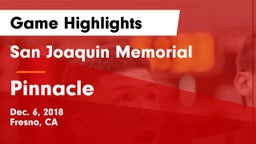 San Joaquin Memorial  vs Pinnacle Game Highlights - Dec. 6, 2018