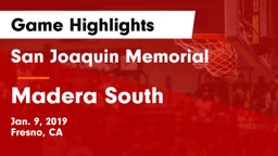 San Joaquin Memorial  vs Madera South Game Highlights - Jan. 9, 2019