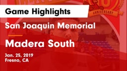 San Joaquin Memorial  vs Madera South Game Highlights - Jan. 25, 2019
