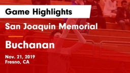 San Joaquin Memorial  vs Buchanan  Game Highlights - Nov. 21, 2019