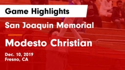 San Joaquin Memorial  vs Modesto Christian  Game Highlights - Dec. 10, 2019