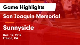 San Joaquin Memorial  vs Sunnyside  Game Highlights - Dec. 12, 2019