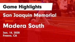 San Joaquin Memorial  vs Madera South  Game Highlights - Jan. 14, 2020