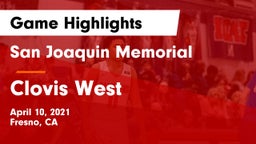 San Joaquin Memorial  vs Clovis West  Game Highlights - April 10, 2021
