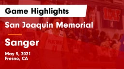 San Joaquin Memorial  vs Sanger  Game Highlights - May 5, 2021