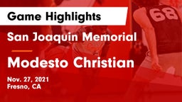 San Joaquin Memorial  vs Modesto Christian Game Highlights - Nov. 27, 2021