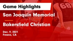 San Joaquin Memorial  vs Bakersfield Christian  Game Highlights - Dec. 9, 2021