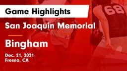 San Joaquin Memorial  vs Bingham  Game Highlights - Dec. 21, 2021