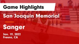 San Joaquin Memorial  vs Sanger  Game Highlights - Jan. 19, 2022