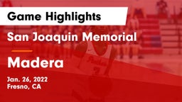 San Joaquin Memorial  vs Madera  Game Highlights - Jan. 26, 2022