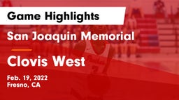 San Joaquin Memorial  vs Clovis West  Game Highlights - Feb. 19, 2022