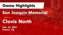 San Joaquin Memorial  vs Clovis North  Game Highlights - Feb. 24, 2022