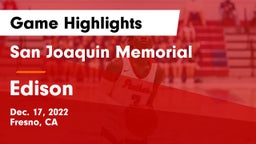 San Joaquin Memorial  vs Edison  Game Highlights - Dec. 17, 2022