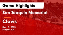 San Joaquin Memorial  vs Clovis  Game Highlights - Dec. 5, 2023