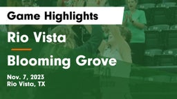 Rio Vista  vs Blooming Grove  Game Highlights - Nov. 7, 2023