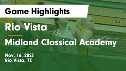Rio Vista  vs Midland Classical Academy Game Highlights - Nov. 16, 2023
