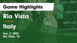 Rio Vista  vs Italy  Game Highlights - Jan. 5, 2024