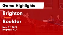 Brighton  vs Boulder  Game Highlights - Nov. 29, 2021