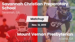 Matchup: Savannah Christian vs. Mount Vernon Presbyterian  2016