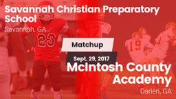 Matchup: Savannah Christian vs. McIntosh County Academy  2017