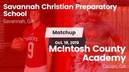 Matchup: Savannah Christian vs. McIntosh County Academy  2019