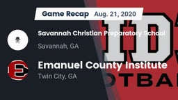 Recap: Savannah Christian Preparatory School vs. Emanuel County Institute  2020