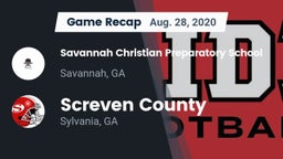 Recap: Savannah Christian Preparatory School vs. Screven County  2020