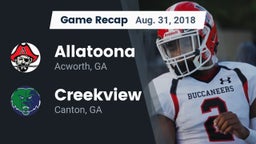 Recap: Allatoona  vs. Creekview  2018