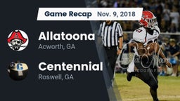 Recap: Allatoona  vs. Centennial  2018