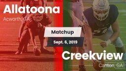 Matchup: Allatoona High vs. Creekview  2019