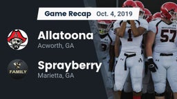 Recap: Allatoona  vs. Sprayberry  2019