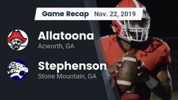 Recap: Allatoona  vs. Stephenson  2019