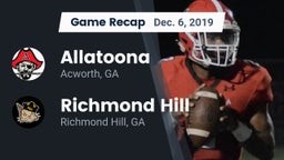 Recap: Allatoona  vs. Richmond Hill  2019
