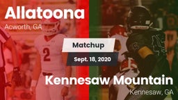 Matchup: Allatoona High vs. Kennesaw Mountain  2020