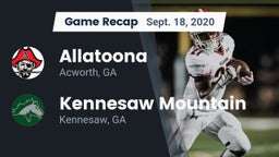 Recap: Allatoona  vs. Kennesaw Mountain  2020