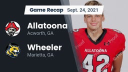 Recap: Allatoona  vs. Wheeler  2021