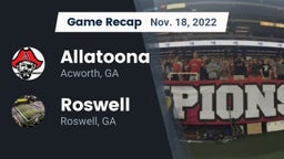 Recap: Allatoona  vs. Roswell  2022