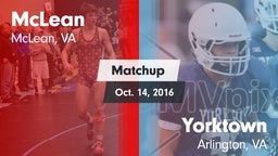 Matchup: McLean  vs. Yorktown  2016