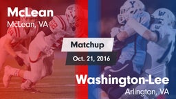Matchup: McLean  vs. Washington-Lee  2016