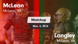 Matchup: McLean  vs. Langley  2016
